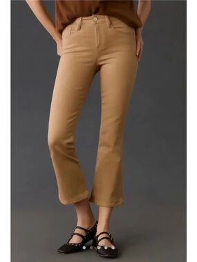 Frame Le Crop Mini Boot Tan Mid Rise Jeans Size 27